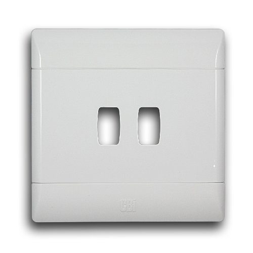 CBI G005-P 4X4 2 LEVER GRID PLATE, WHITE