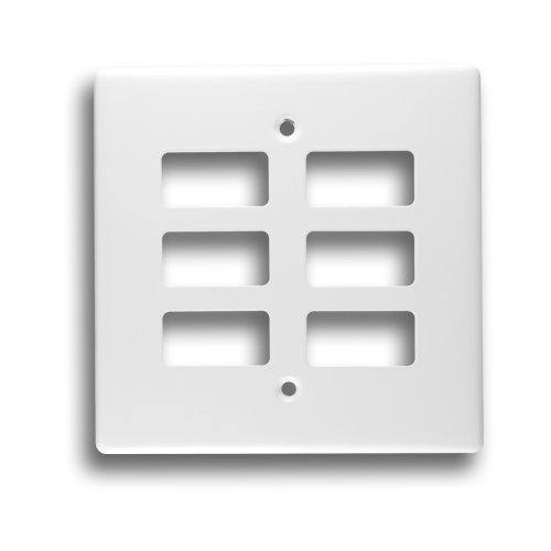 CRABTREE CLASSIC 6579/101 4X4 6 LEVER COVER PLATE, WHITE