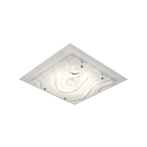 BRIGHT STAR CF334 LED 320MM FROSTED GLASS & CRYSTAL CEILING LIGHT