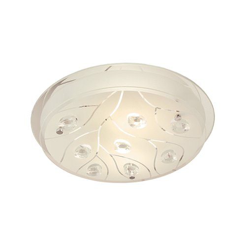BRIGHT STAR CF361 320MM FROSTED GLASS & CRYSTAL CEILING LIGHT