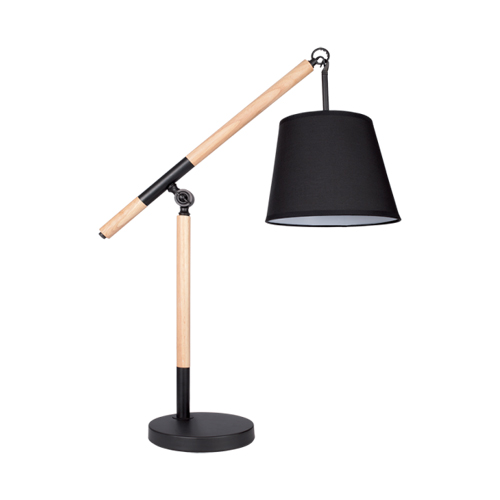BRIGHT STAR TL141 BLACK & WOOD TABLE LAMP