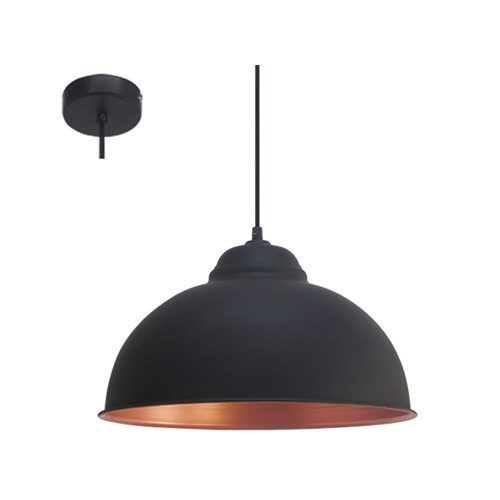 EUROLUX P700 TRURO2 COPPER BLACK PENDANT