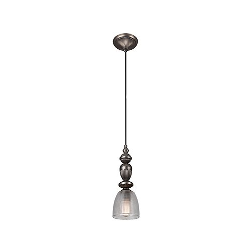 EUROLUX P895 NOTTINGHAM BLACK & CLEAR GLASS PENDANT