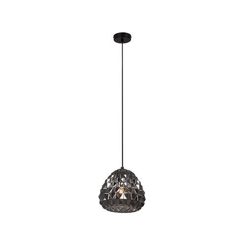 EUROLUX P902SM COLMAR BLACK & SMOKE BLACK GLASS PENDANT
