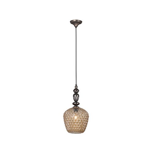 EUROLUX P907CHA LISBON BLACK & CHAMPAGNE GLASS PENDANT