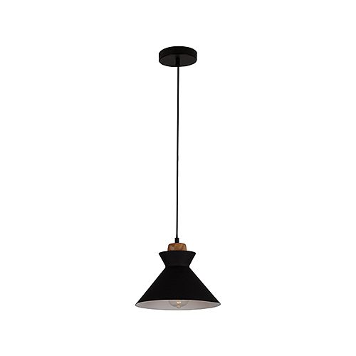 EUROLUX P980B CHARLOTTE BLACK & WOOD PENDANT