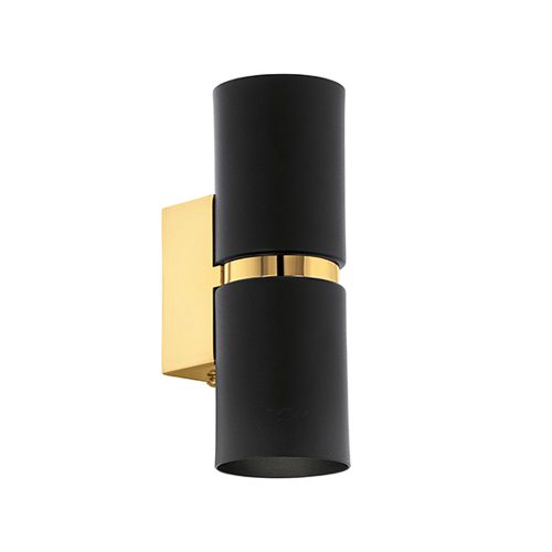 EUROLUX W179BG PASSA ROUND BLACK/GOLD WALL LIGHT