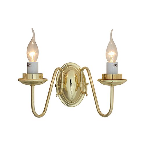 EUROLUX W4PB FLEMMISH POLISH BRASS WALL LIGHT