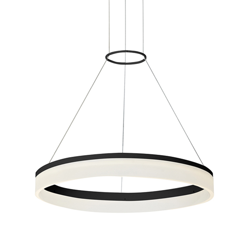 SPAZIO 8585.38.30.30.D RING LED BLACK PENDANT