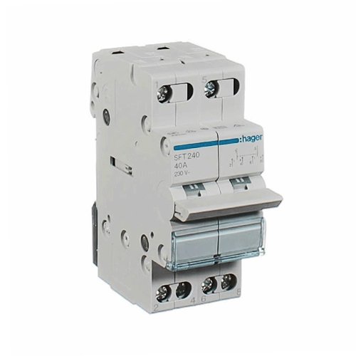 HAGER SFH225 2 POLE 25AMP CHANGE OVER SWITCH