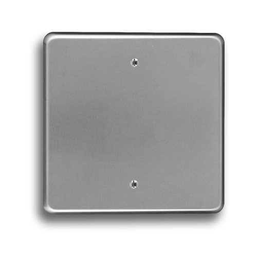 CRABTREE CLASSIC 6552/8 4X4 BLANK COVER PLATE, STAINLESS STEEL
