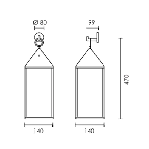 SPAZIO 4669.3030 LUMIERE BLACK LANTERN - Image 2