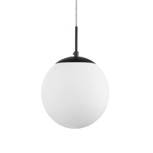 SPAZIO 8541.400.30 GLOBE OPAL & MATT BLACK PENDANT