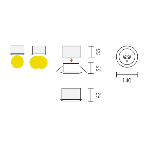 SPAZIO 4652.SMK EMERGENCY WHITE SURFACE MOUNT LED LIGHT - Image 2