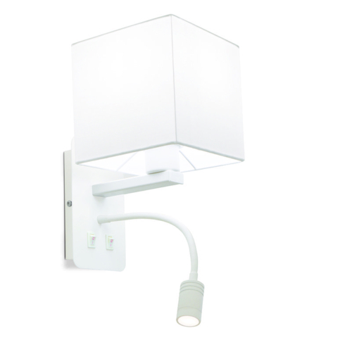SPAZIO 5271.1 ARISTON SQUARE WHITE WALL LIGHT