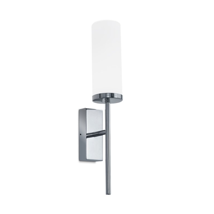 SPAZIO 5276 MOORE CHROME & OPAL WALL LIGHT