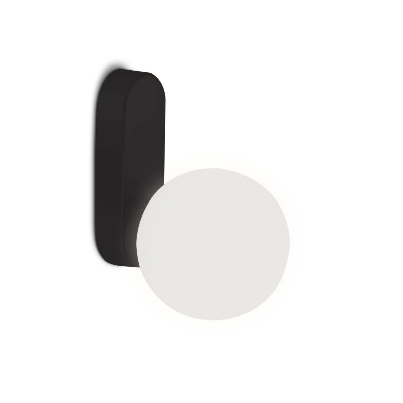 SPAZIO 5278.30 BUBBLE BLACK & OPAL WALL LIGHT