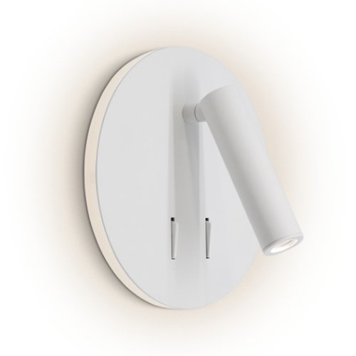 SPAZIO 8289/3031 SPIN ROUND MATT WHITE WALL LIGHT