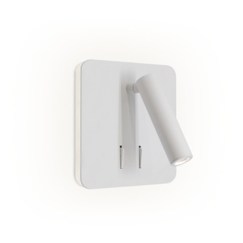 SPAZIO 8290/3031 SPIN SQUARE MATT WHITE WALL LIGHT