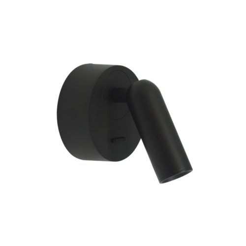 SPAZIO 8291.3030 HILTON ROUND SAND BLACK WALL LIGHT