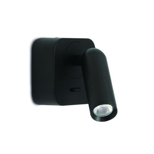 SPAZIO 8292.3030 HILTON SQUARE SAND BLACK WALL LIGHT