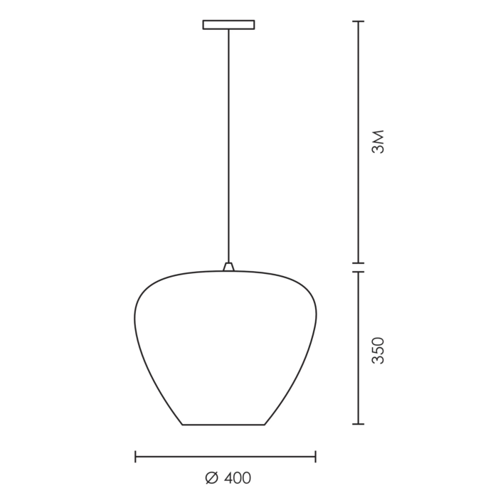 SPAZIO 8672 MALLORCA SMOKEY GREY & CLEAR PENDANT - Image 2