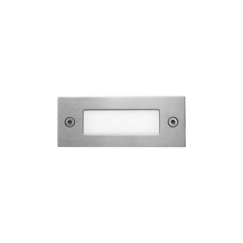 SPAZIO 4472/3038 RECT PLAIN 111MM 3000K STEEL FOOT LIGHT