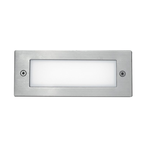 SPAZIO 4474/4038 RECT PLAIN 170MM 4000K STEEL FOOT LIGHT