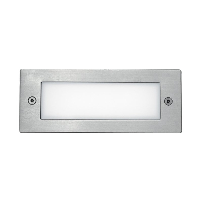 SPAZIO 4474/4038 RECT PLAIN 170MM 4000K STEEL FOOT LIGHT