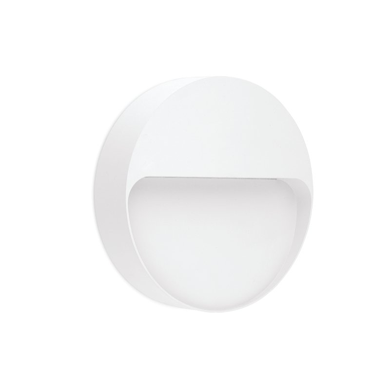 SPAZIO 4495.4.30.31 INTAKE ROUND 3000K WHITE DOWNFACE WALL LIGHT