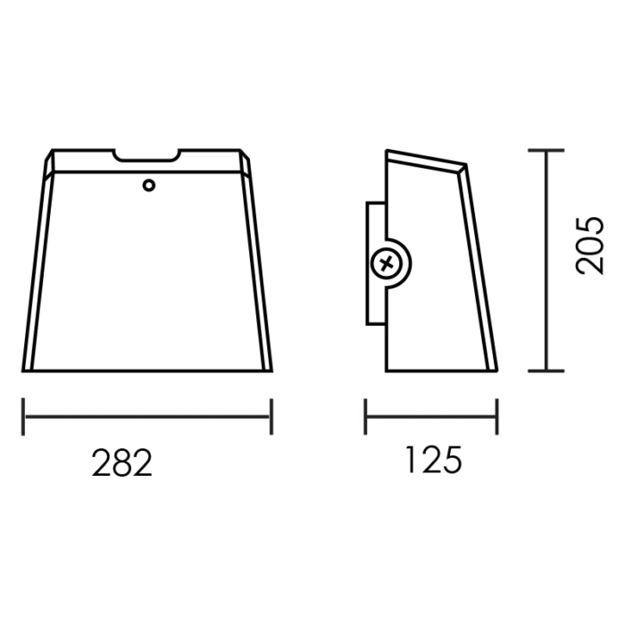 SPAZIO 4516.7040.30 WALLPACK 70W BLACK DOWNFACE WALL LIGHT - Image 2