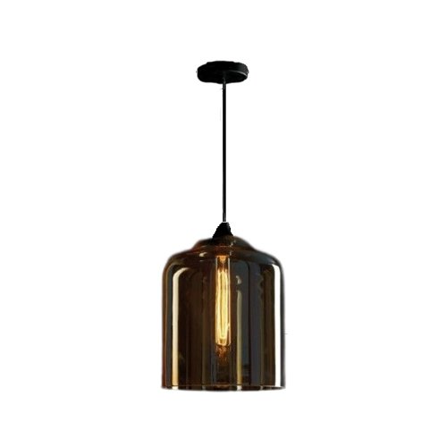 K-LIGHT CA-KLCH-001/AB BELL JAR BLACK & AMBER PENDANT