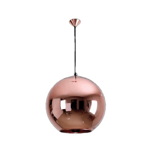 K-LIGHT CA-KLCH-108L/CO GLASS BALL BLACK & COPPER PENDANT
