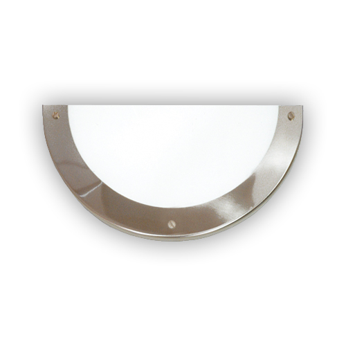 BRIGHT STAR WB3005 SATIN CHROME & FROSTED GLASS WALL LIGHT