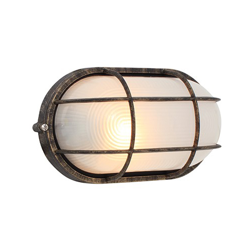 EUROLUX B48BG OVAL BLACK & GOLD BULKHEAD