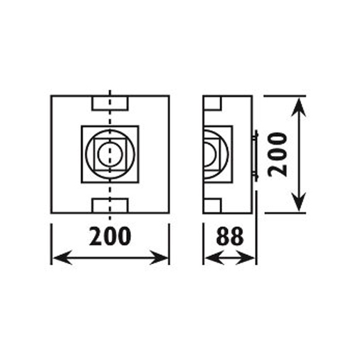 RADIANT JH17-CH/W PAX CHROME & FROSTED GLASS WALL LIGHT