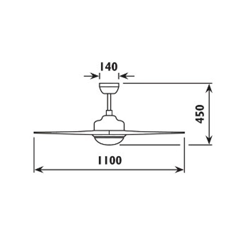 RADIANT JX01A-W MACH ONE WHITE CEILING FAN