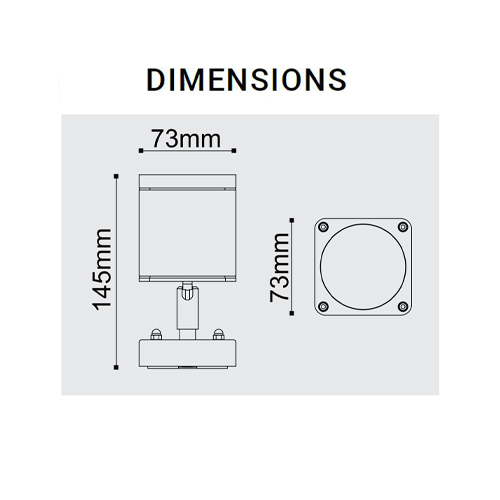 SYNERJI SYOK03GT KUBE GRAPHITE UP OR DOWN FACING WALL LIGHT