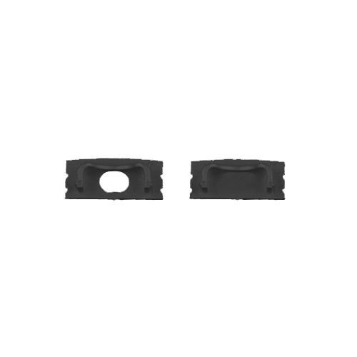 PIOLED SLIM28 RECESSED LED STRIP PROFILE END CAPS, BLACK