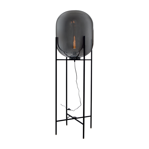 BRIGHT STAR SL082 SMOKED GLASS FLOOR LAMP