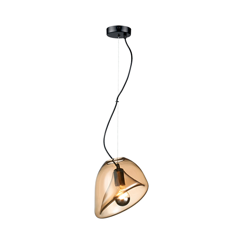 K-LIGHT DL-KLCH-1027 ARUM LILY AMBER GLASS PENDANT