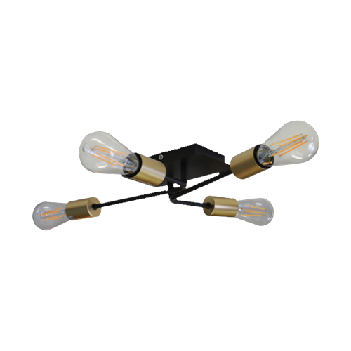 K-LIGHT G-KLC-8104/4 BLACK & GOLD TRAVERSE CEILING LIGHT