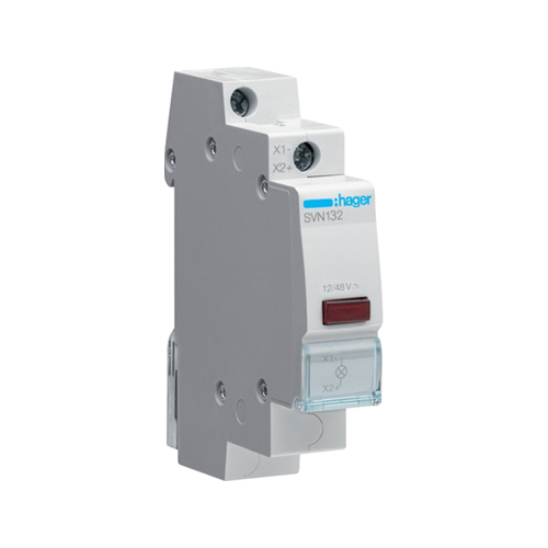 HAGER SVN132 RED INDICATOR CIRCUIT BREAKER, 12-48VDC