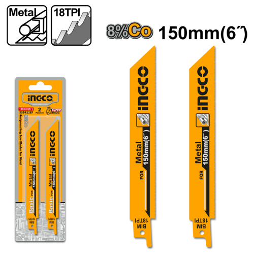 INGCO 2 PIECE METAL RECIPROCATING SAW BLADES