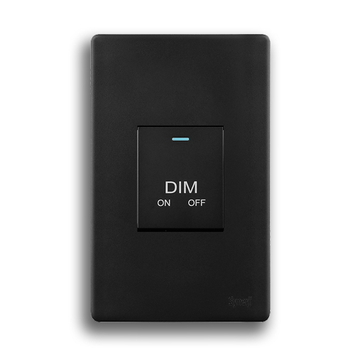 SYNERJI DECO 2X4 DIMMER SWITCH, MATT BLACK
