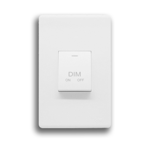 SYNERJI DECO SYSSW4X2DIMDW 2X4 DIMMER SWITCH, WHITE
