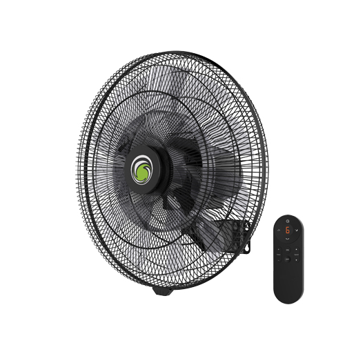SOLENT ENERGY SAVING BLACK 450MM WALL FAN + REMOTE