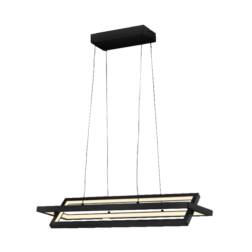 HUAYI KP10827-2A MORDEN MATT BLACK LED PENDANT