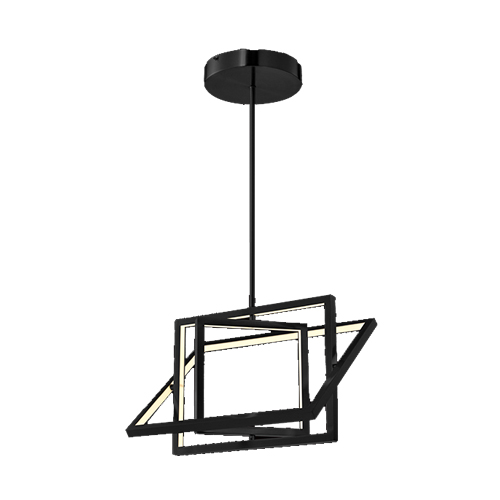 HUAYI KP10827-3 MATT BLACK LED PENDANT