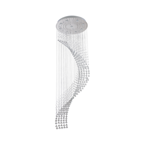BRIGHT STAR CH256 STAINLESS STEEL & CRYSTAL CHANDELIER